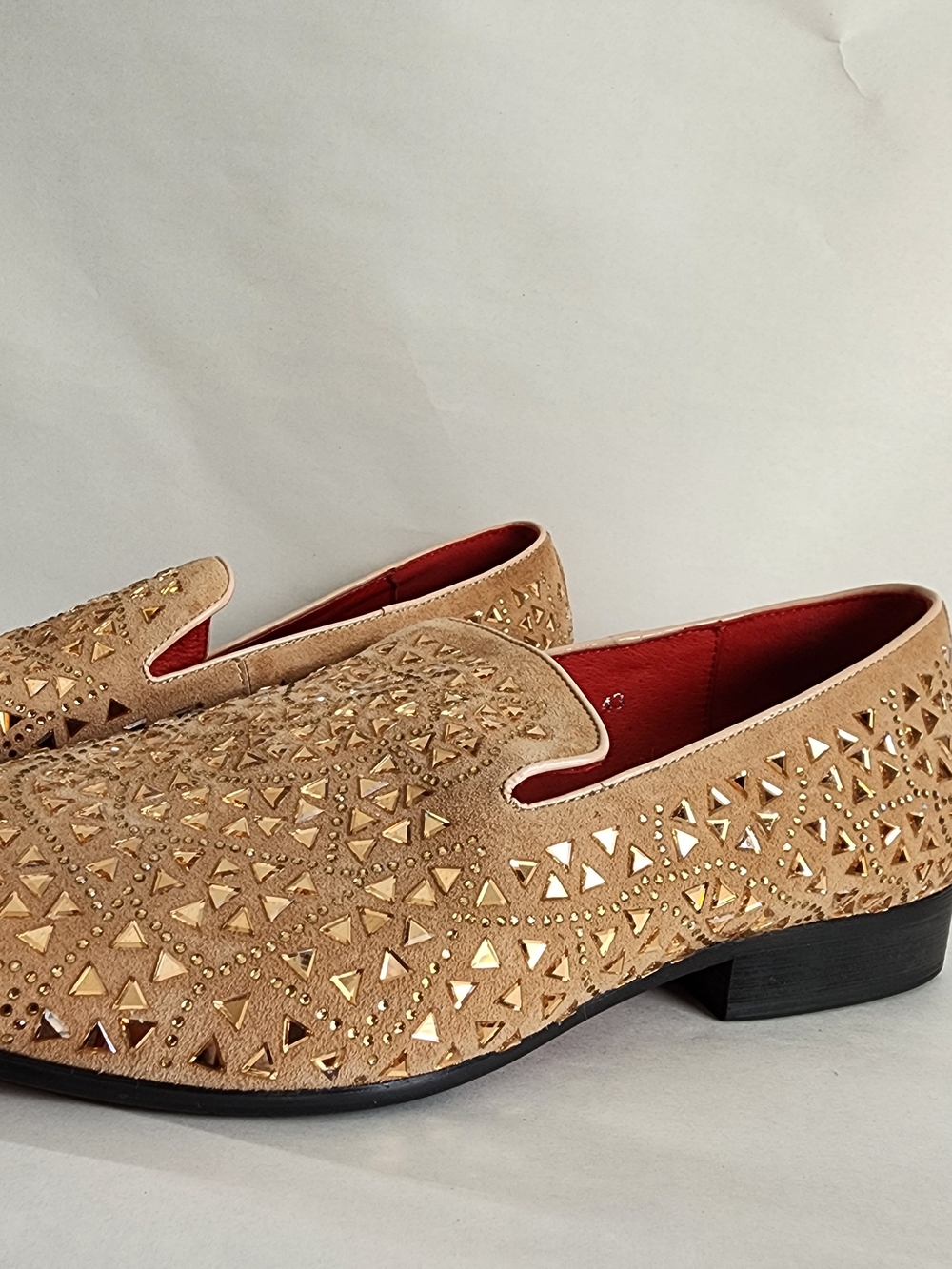 Fiesso by Aurelio Garcia Gold Studded Suede Loafers – EU 43 / Men’s Shoes US 10